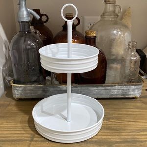 Target BP White Metal Tiered Tray